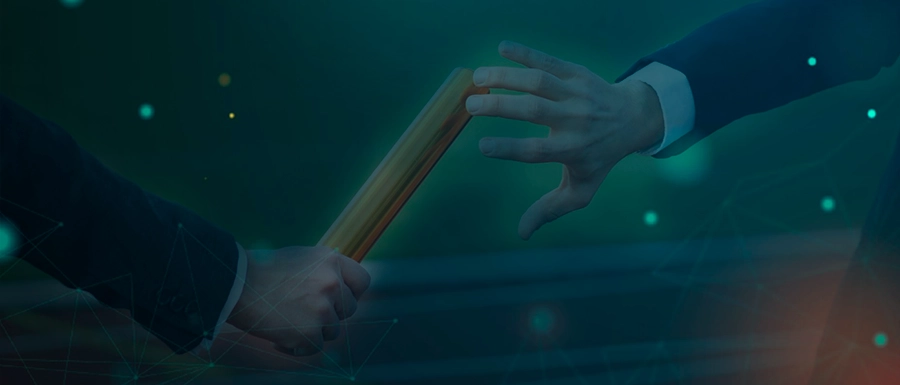 Banner - passagem de bastão em vendas