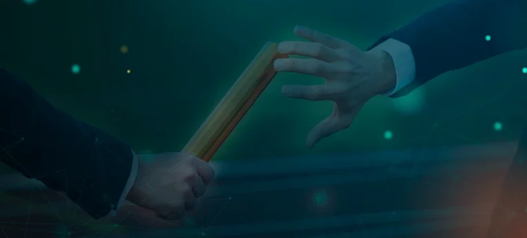Banner - passagem de bastão em vendas